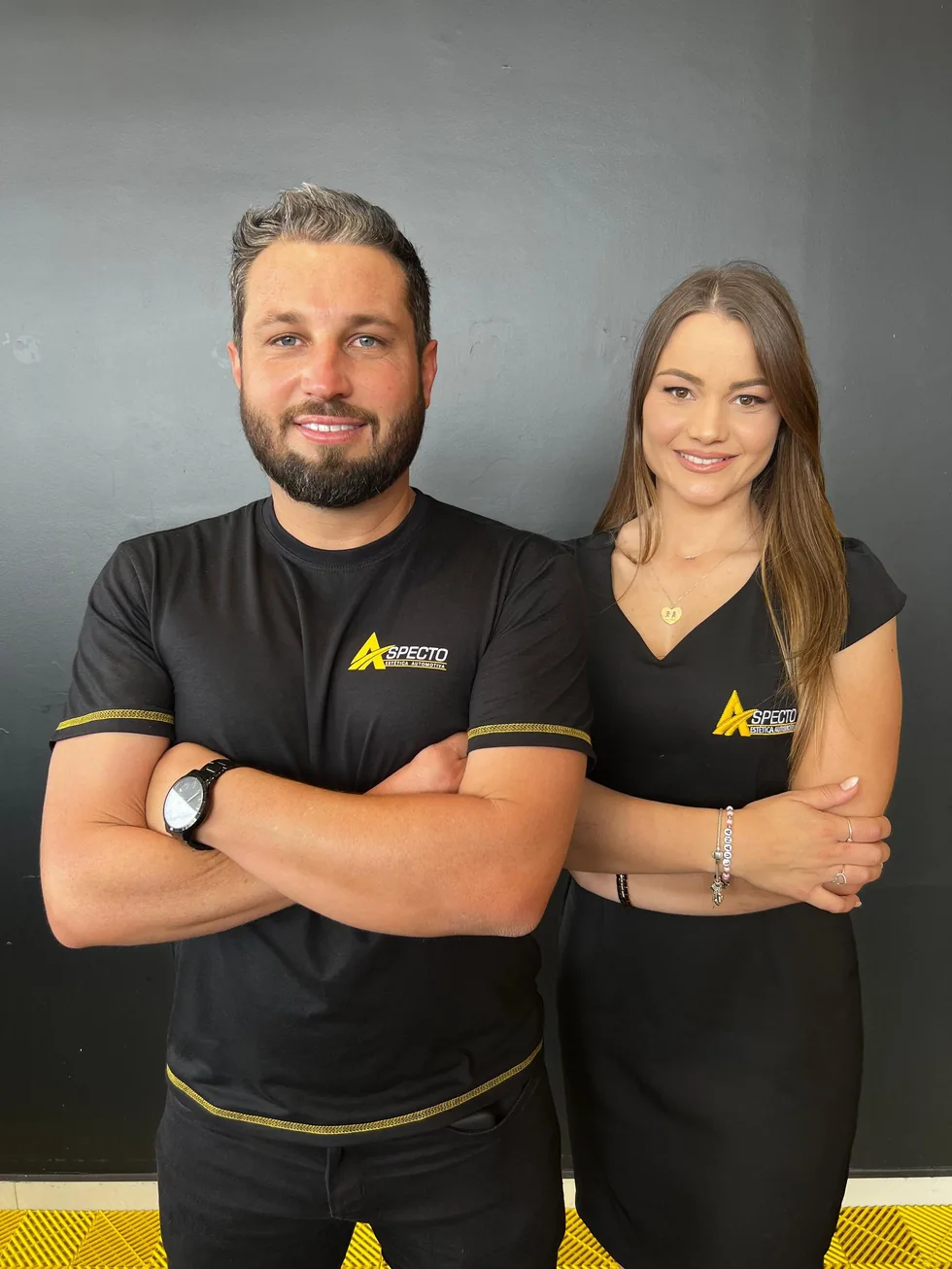 Luana e Marciano da Aspecto Estética Automotiva